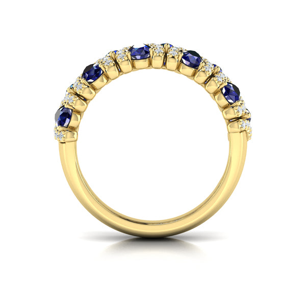Multi Diamond and Sapphire Statement Ring