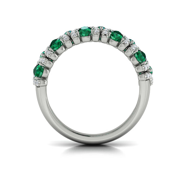 Multi Diamond and Emerald Statement Ring