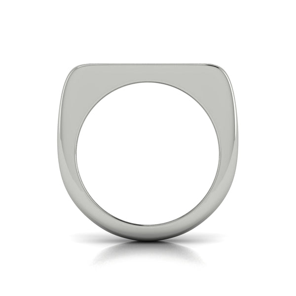 Diamond Baguette and Round Flat Top Ring