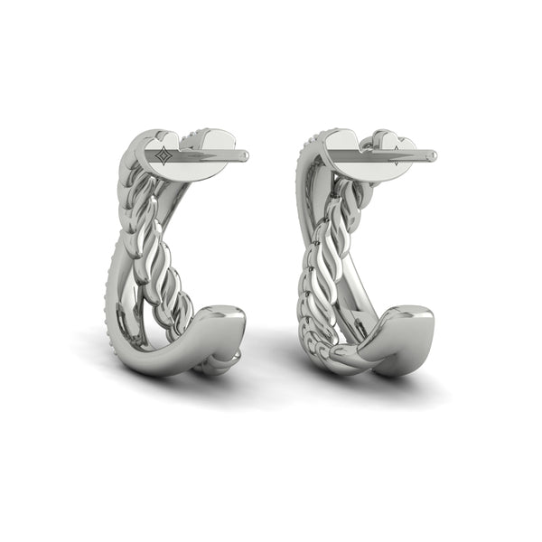 Crossed Hoop Earrings