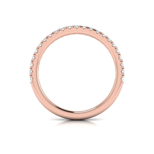 Matching Bands Wedding Band in 14K Rose Gold by Vlora Bridal