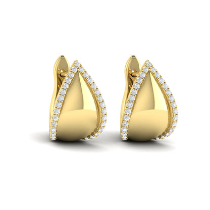 Diamond Trinity Huggie Earrings