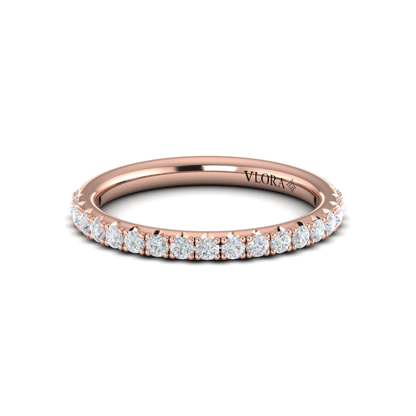 Matching Bands Wedding Band in 14K Rose Gold by Vlora Bridal