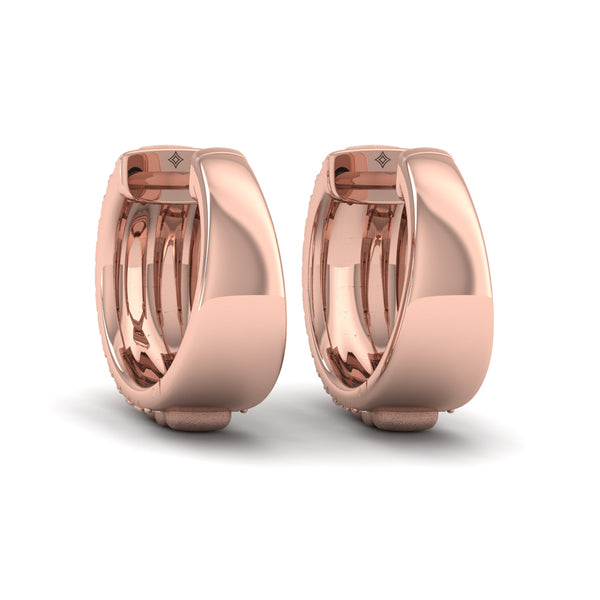 Fluted Huggie Earrings with Satin Finish