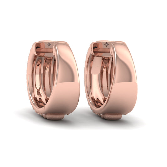 Fluted Huggie Earrings with Satin Finish