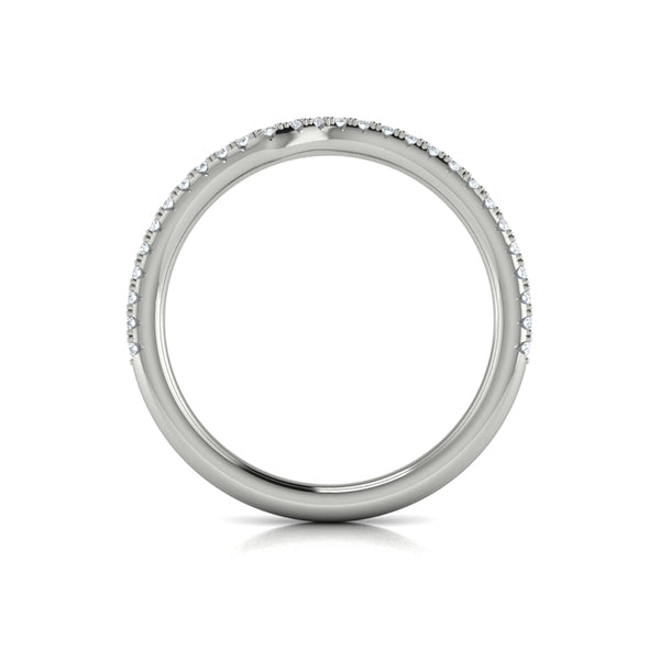 Matching Bands Wedding Band in 14K White Gold by Vlora Bridal