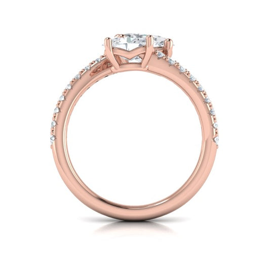 Kissing Oval Two Stone Engagement Ring