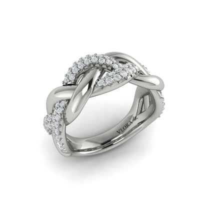 Alternating Diamond Twist Ring