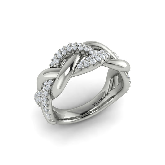 Alternating Diamond Twist Ring