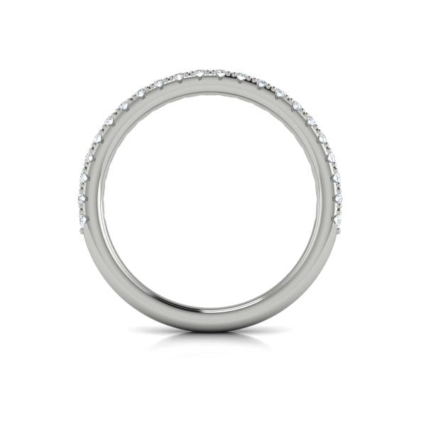 Matching Bands Wedding Band in 14K White Gold by Vlora Bridal