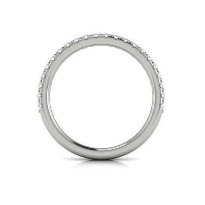 Matching Bands Wedding Band in 14K White Gold by Vlora Bridal