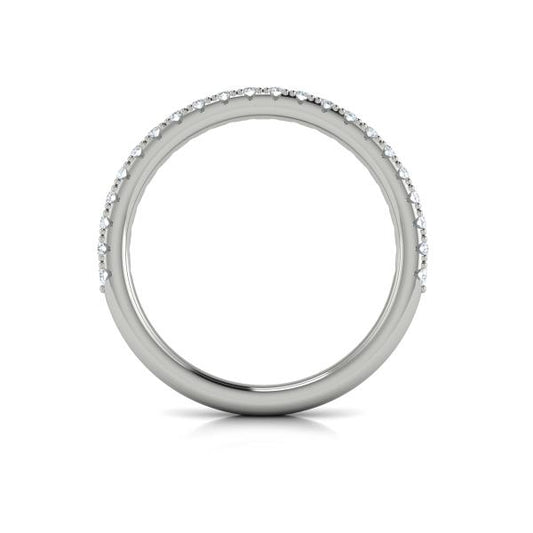 Matching Bands Wedding Band in 14K White Gold by Vlora Bridal