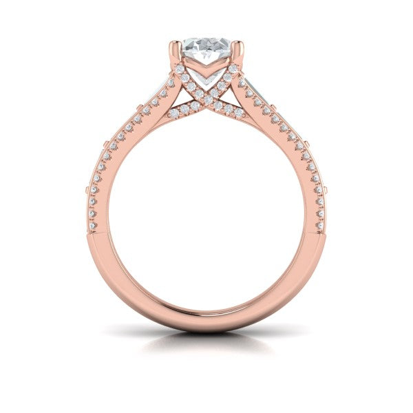 Intricate Oval Engagement Ring