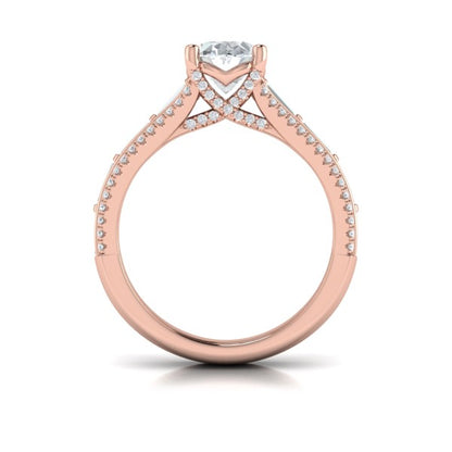 Intricate Oval Engagement Ring