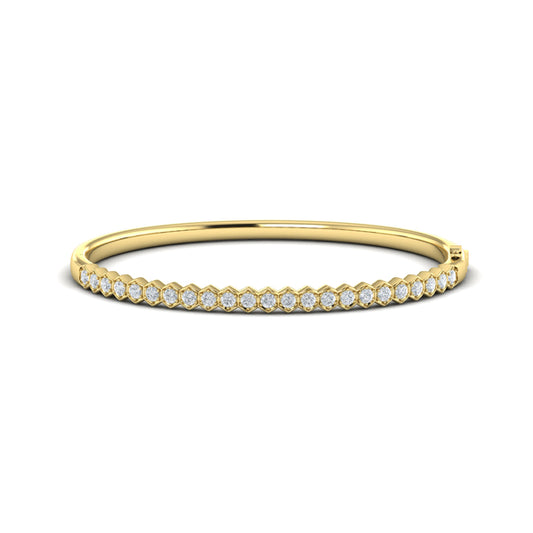 Diamond Honeycomb Bangle