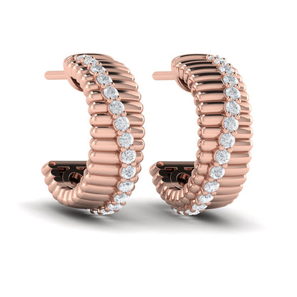 Fluted Wave Earrings
