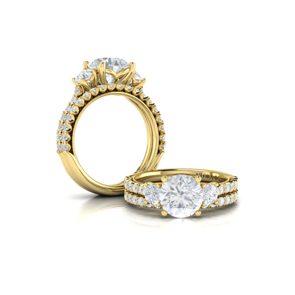 Classic Trio Three Stone Engagement Ring