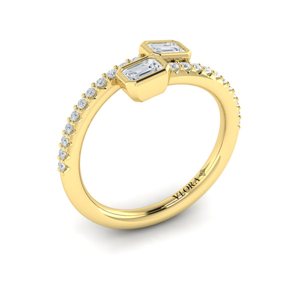 Diamond Baguette Wrap Ring