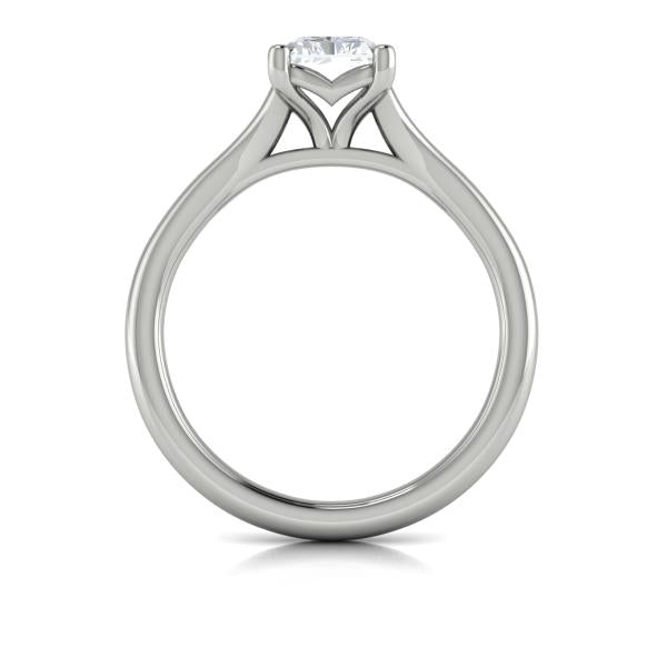 Solitaire Emerald Cut Engagement Ring