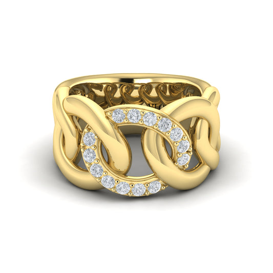 Diamond Interlaced Ring