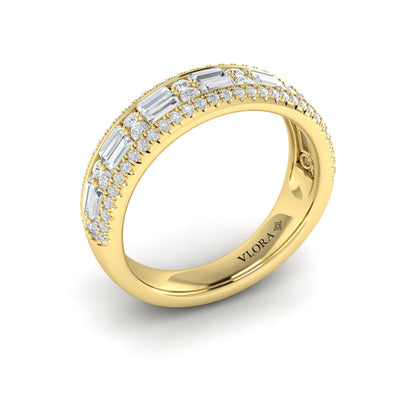 Multi Diamond Baguette and Round Diamond Ring