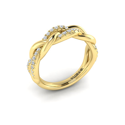 Alternating Diamond Twist Ring