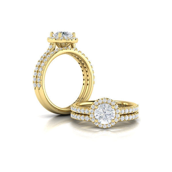 Classic Round Halo Engagement Ring