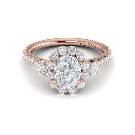 Blossom Halo Oval Engagement Ring