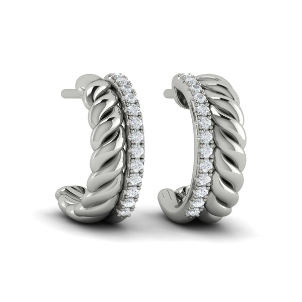 Twisted Double Hoop Earrings