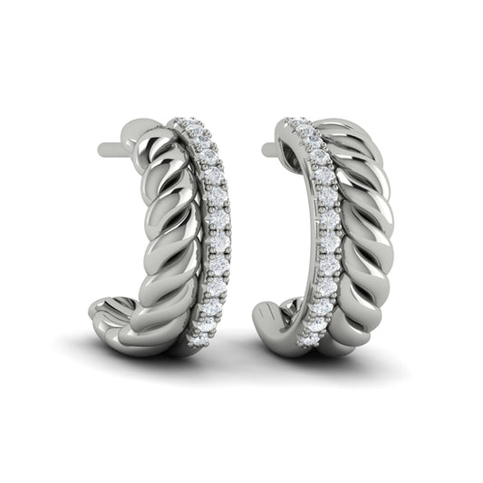 Twisted Double Hoop Earrings