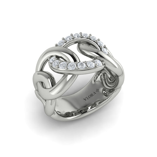 Diamond Interlaced Ring