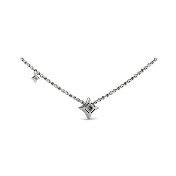 Diamond Cluster Vlora Star Double Pendant Necklace