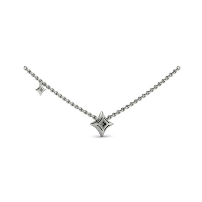 Diamond Cluster Vlora Star Double Pendant Necklace