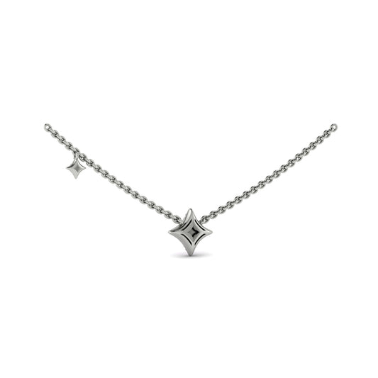 Diamond Cluster Vlora Star Double Pendant Necklace