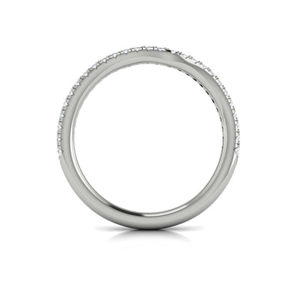 Matching Bands Wedding Band in 14K White Gold by Vlora Bridal