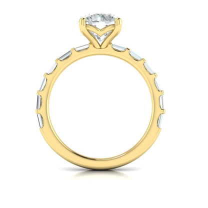 Shining Baguette Band Engagement Ring