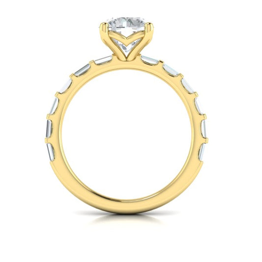 Shining Baguette Band Engagement Ring