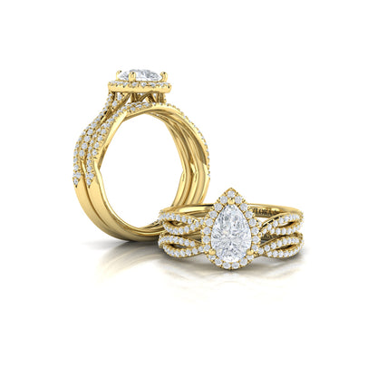 Matching Bands Wedding Band in 14K Yellow Gold by Vlora Bridal