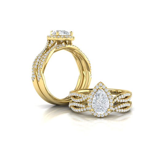 Matching Bands Wedding Band in 14K Yellow Gold by Vlora Bridal