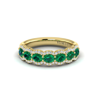 Diamond and Emerald Statement Ring