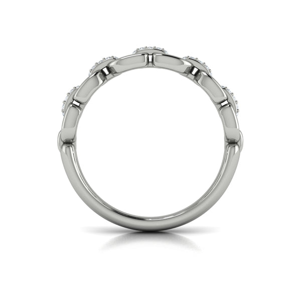 Linked Curves with Diamond Accent Ring