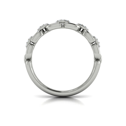 Linked Curves with Diamond Accent Ring