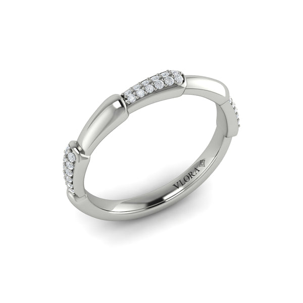 Stackable Bands Wedding Band in Platinum by Vlora Bridal