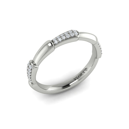 Stackable Bands Wedding Band in Platinum by Vlora Bridal
