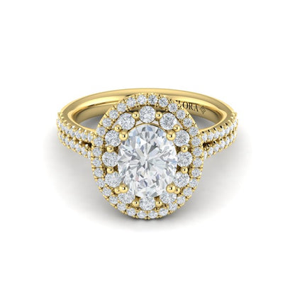 Grand Double Halo Oval Engagement Ring