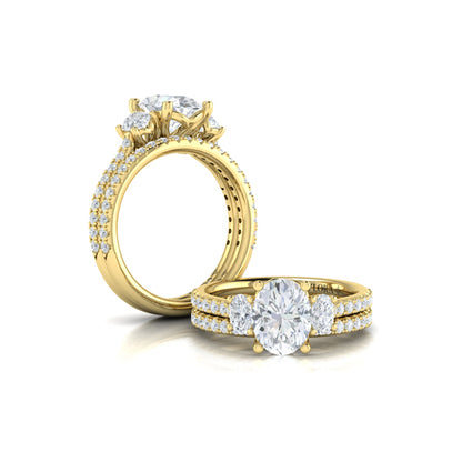 Matching Bands Wedding Band in 14K Yellow Gold by Vlora Bridal