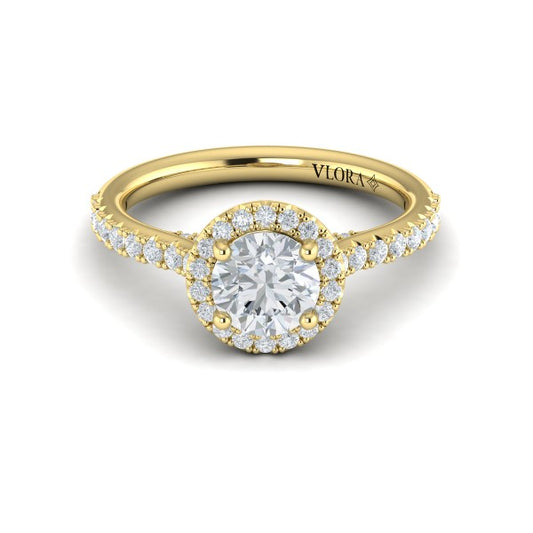 Classic Round Halo Engagement Ring