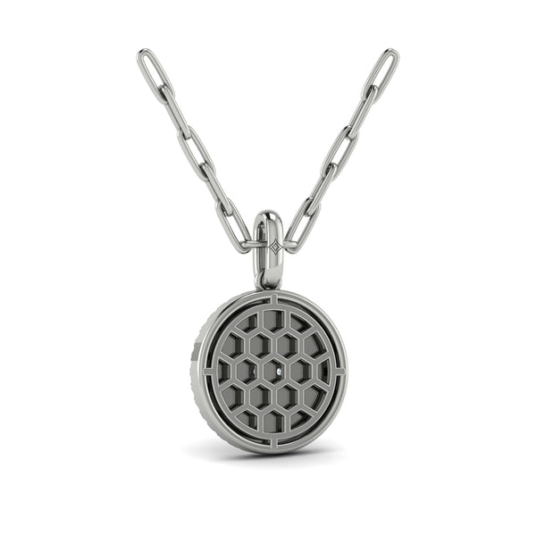 Center Star Diamonds and Bezel Pendant Necklace