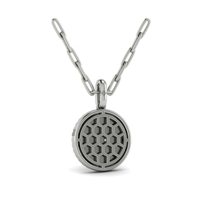 Center Star Diamonds and Bezel Pendant Necklace