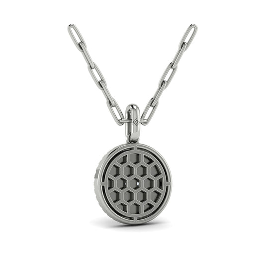 Center Star Diamonds and Bezel Pendant Necklace
